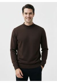 Klasyczny, Bawełniany Półgolf Męski - Brave Soul - Czekoladowy. Kolor: brązowy, beżowy, wielokolorowy. Materiał: bawełna. Sezon: zima, jesień. Styl: klasyczny #4