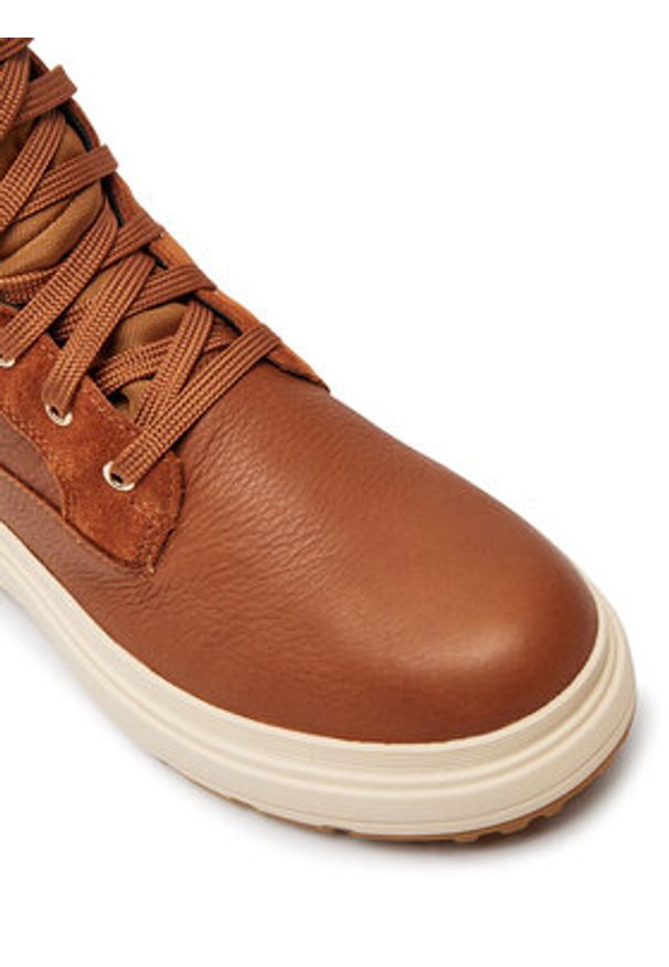 Geox Trapery Lamidie ABX B D46XMB 0FV22 C6001 Brązowy. Kolor: brązowy. Materiał: skóra