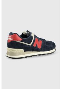 New Balance sneakersy zamszowe ML574PN2 kolor granatowy. Nosek buta: okrągły. Zapięcie: sznurówki. Kolor: niebieski. Materiał: zamsz. Model: New Balance 574
