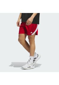 Adidas - Icon Squad Shorts. Kolor: czerwony, biały, wielokolorowy. Materiał: materiał. Sport: fitness