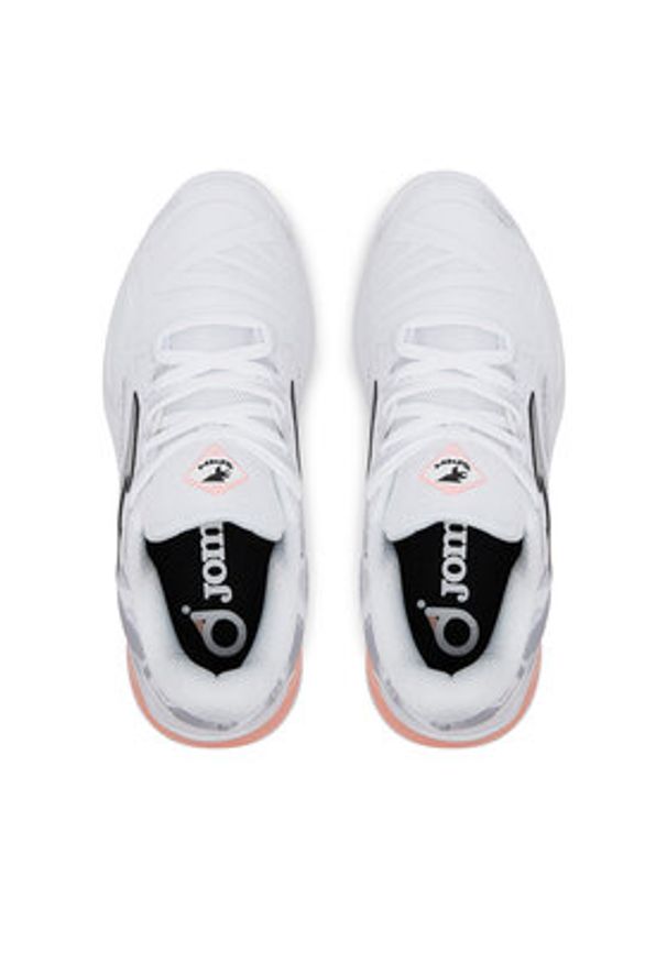 Joma Buty do tenisa Spin 2502 TSPILS2502O Biały. Kolor: biały. Materiał: skóra. Sport: tenis