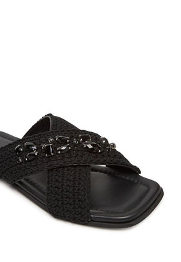 Inuikii Klapki Woven Crossed Stones 70104-369 Czarny. Kolor: czarny. Materiał: materiał