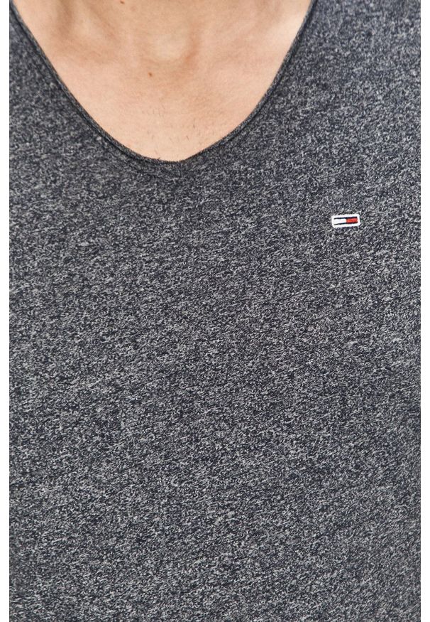 Tommy Jeans - T-shirt. Okazja: na co dzień. Kolor: niebieski. Materiał: dzianina. Styl: casual