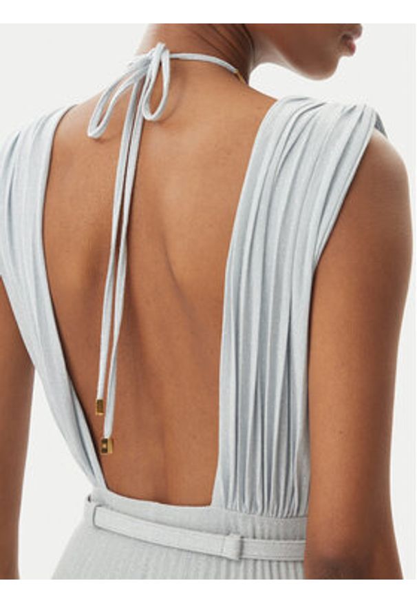 Elisabetta Franchi Sukienka wieczorowa AB-R21-52E2 Błękitny Regular Fit. Kolor: niebieski. Materiał: wiskoza. Styl: wizytowy