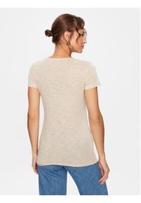 Sisley T-Shirt 3FD4L11A2 Beżowy Regular Fit. Kolor: beżowy. Materiał: bawełna