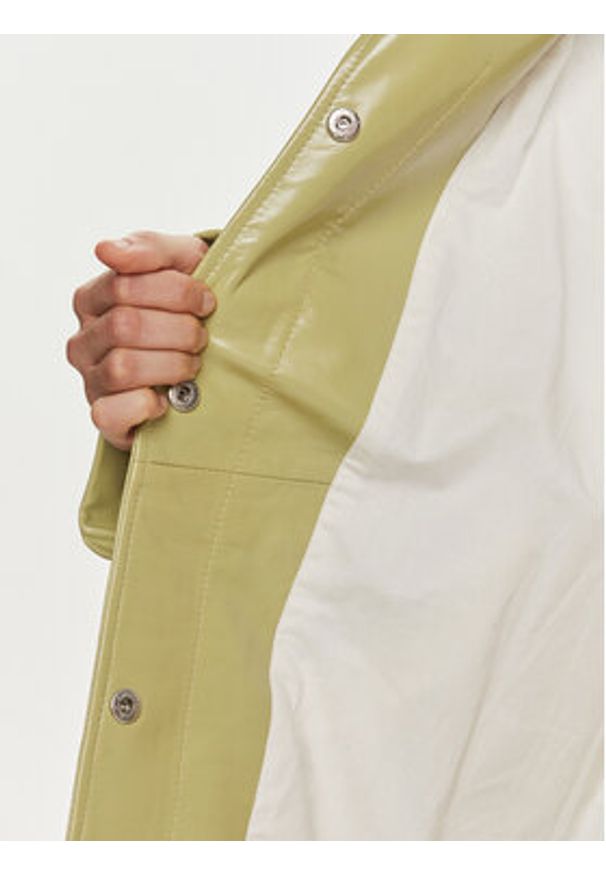 Herskind Płaszcz przejściowy Puch 5129124 Zielony Regular Fit. Kolor: zielony. Materiał: skóra