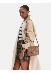 Pinko - PINKO Torebka Love Box Bag Fl Mini PE 25 PLTT 104297 A26L Brązowy. Kolor: brązowy. Materiał: skórzane #1