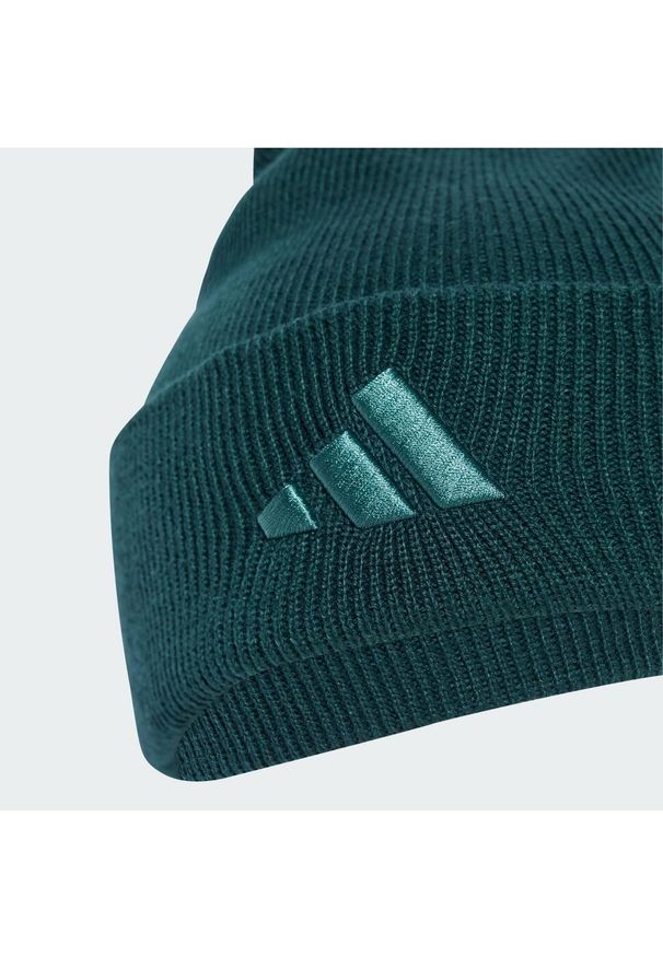 Adidas - Czapka New Logo Beanie Cuff. Kolor: wielokolorowy, niebieski, zielony. Styl: casual