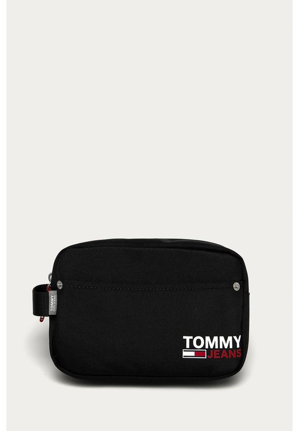 Tommy Jeans - Kosmetyczka. Kolor: czarny. Materiał: poliester, materiał. Wzór: nadruk