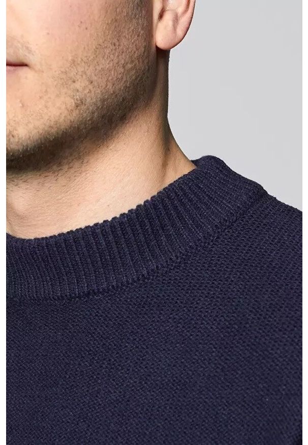 Lee - LEE HIGH NECK SEAS KNIT MĘSKI SWETER NIGHT SKY L83HLHSJ 112122362