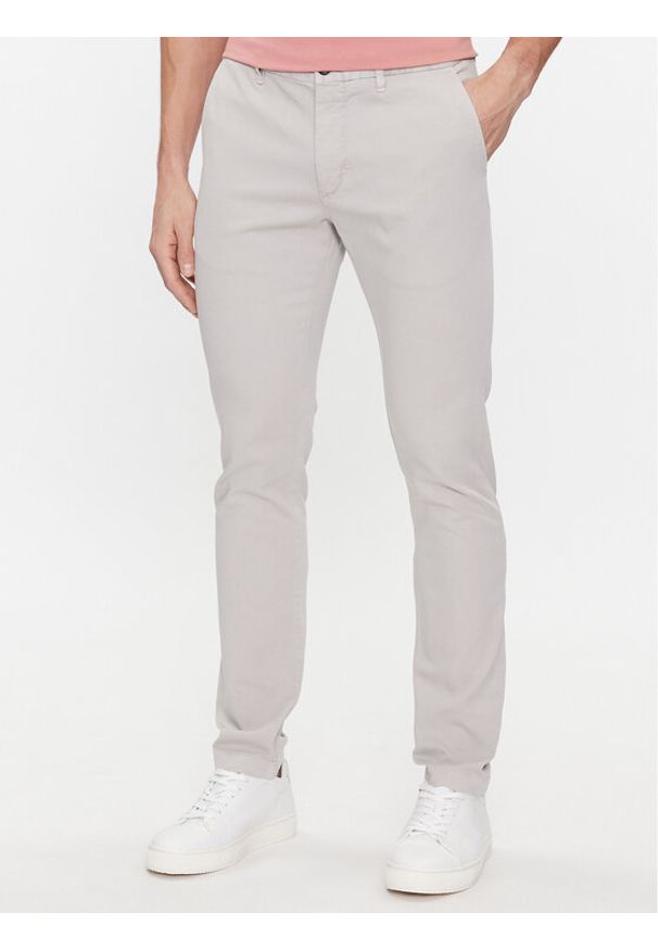 TOMMY HILFIGER - Tommy Hilfiger Chinosy Bleecker MW0MW33910 Szary Slim Fit. Kolor: szary. Materiał: bawełna