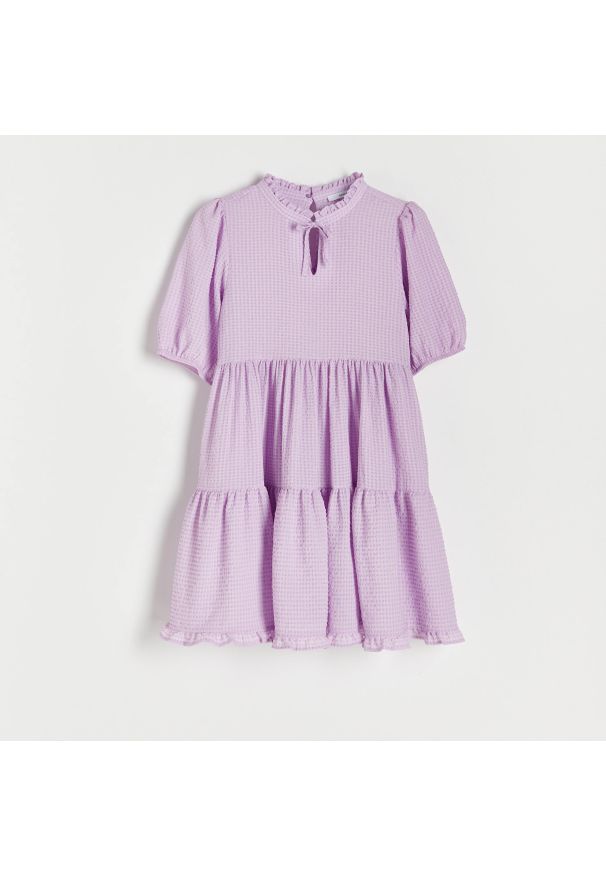 Reserved - Sukienka midi - Fioletowy. Kolor: fioletowy. Długość: midi
