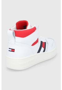 Tommy Jeans Buty kolor biały na platformie. Nosek buta: okrągły. Zapięcie: sznurówki. Kolor: biały. Materiał: materiał, włókno, guma. Szerokość cholewki: normalna. Obcas: na platformie #2