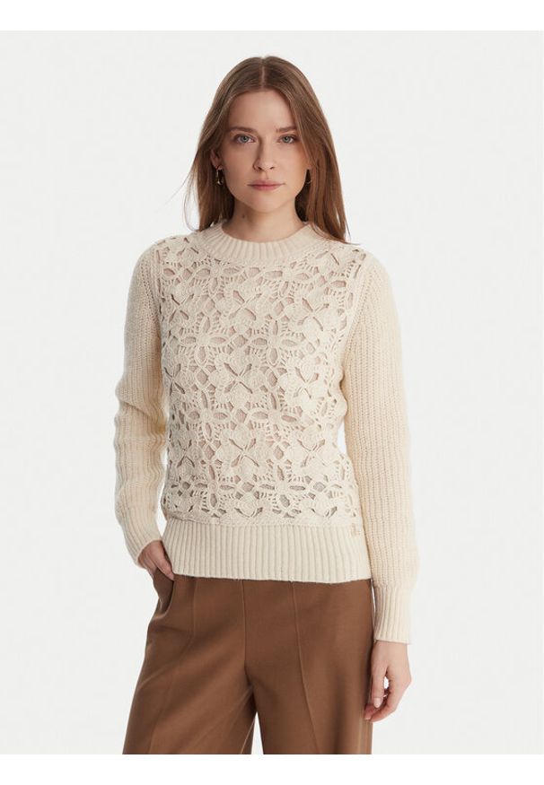 Artigli Sweter ACMA002802 Écru Regular Fit. Materiał: wiskoza