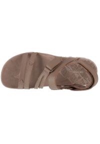 Sandały Merrell Sandspur Rose Convert Sandal W J003424 brązowe. Zapięcie: rzepy. Kolor: brązowy. Materiał: guma, materiał, skóra