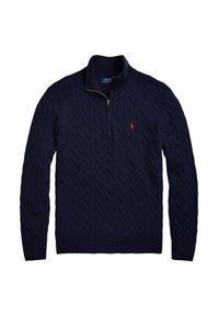 Polo Ralph Lauren Sweter 710876766002 Granatowy Regular Fit. Typ kołnierza: polo. Kolor: niebieski. Materiał: wełna #5