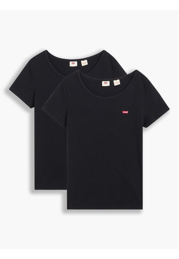 Levi's® Komplet t-shirtów The Perfect 74856-0006 Czarny Regular Fit. Kolor: czarny. Materiał: bawełna
