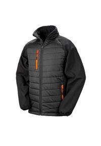 RESULT - Bezrękawnik Unisex Dla Dorosłych Softshell Compass. Kolor: żółty, wielokolorowy, pomarańczowy, czarny. Materiał: softshell. Długość rękawa: bez rękawów