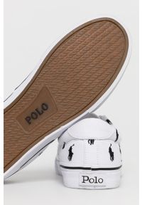Polo Ralph Lauren - Tenisówki. Nosek buta: okrągły. Zapięcie: sznurówki. Kolor: biały. Materiał: syntetyk, materiał, guma. Szerokość cholewki: normalna #4