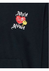 Night Addict Bluza MSS-NA516HEART Czarny Relaxed Fit. Kolor: czarny. Materiał: syntetyk