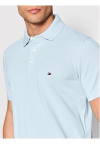 TOMMY HILFIGER - Tommy Hilfiger Polo MW0MW17771 Błękitny Slim Fit. Typ kołnierza: polo. Kolor: niebieski. Materiał: bawełna
