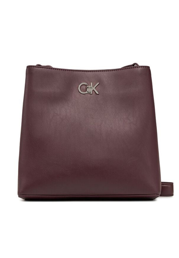 Calvin Klein Torebka K60K612803 Bordowy. Kolor: czerwony. Materiał: skórzane