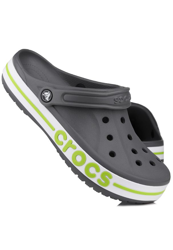 Klapki sportowe Crocs CROCBAND. Kolor: biały, szary, wielokolorowy, zielony. Styl: sportowy