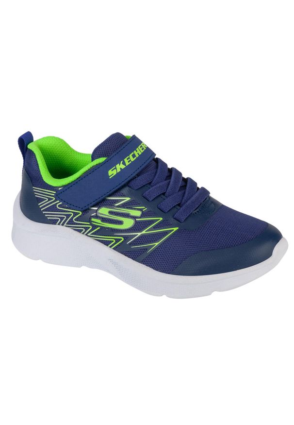 skechers - Buty do chodzenia dla dzieci Skechers Microspec Texlor. Kolor: niebieski. Sport: turystyka piesza