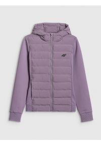 4f - 4F Kurtka z wypełnieniem syntetycznym damska - fioletowa M. Okazja: na co dzień. Kolor: fioletowy. Materiał: syntetyk. Styl: casual #1