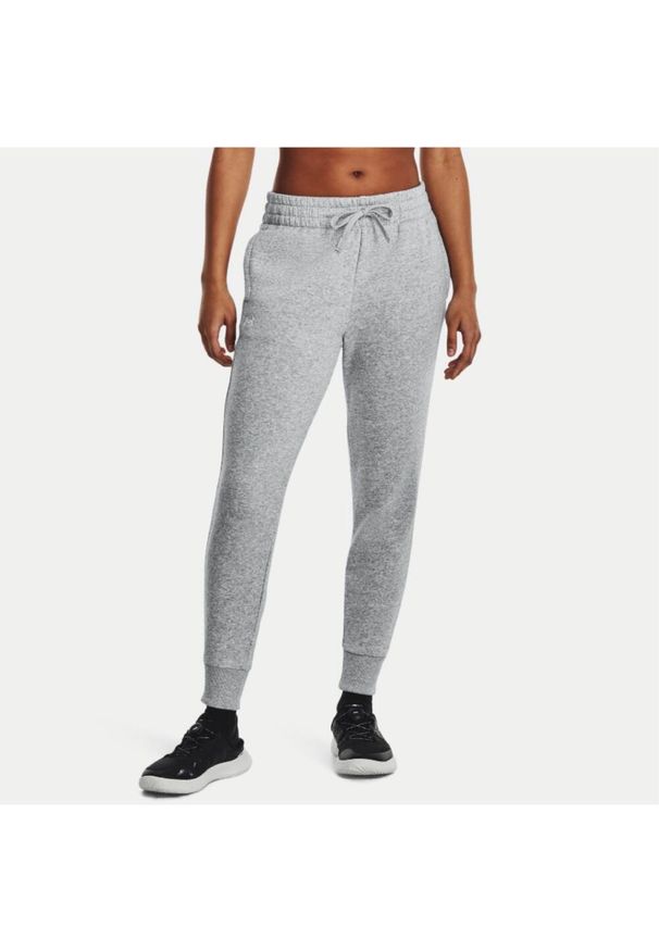 Spodnie damskie Under Armour Rival Fleece Joggers. Kolor: szary. Materiał: dresówka. Sport: bieganie