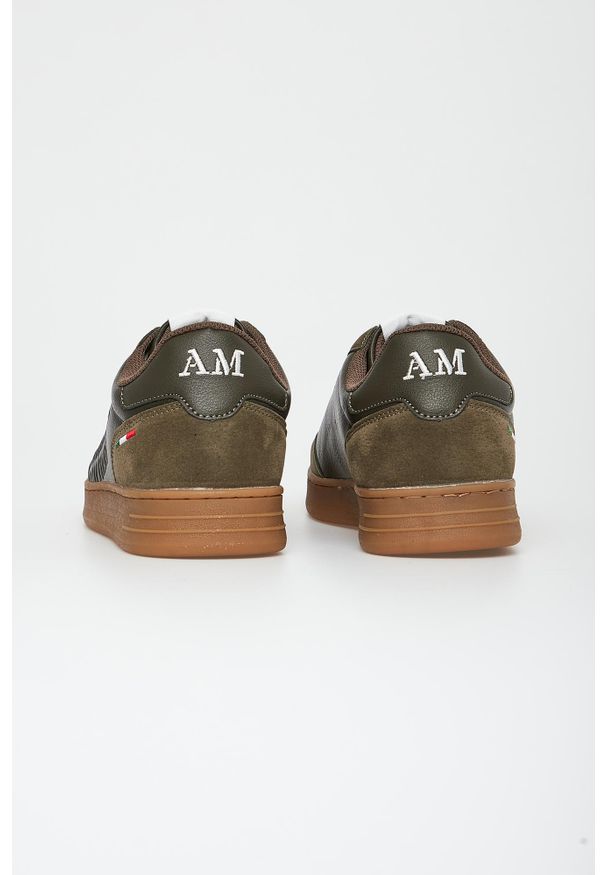 Aeronautica Militare - Sneakersy męskie skórzane AERONAUTICA MILITARE. Materiał: skóra