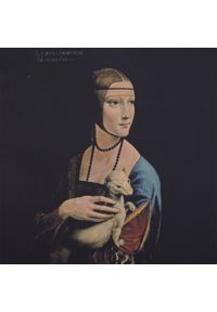 Modini - Poszetka z reprodukcją obrazu Leonarda Da Vinci - Dama z gronostajem E174
