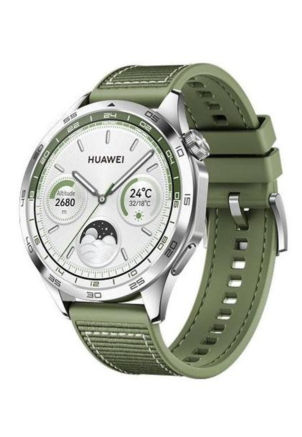 HUAWEI - Smartwatch Huawei Watch GT 4 46mm Zielony. Rodzaj zegarka: smartwatch. Kolor: zielony. Styl: klasyczny, sportowy
