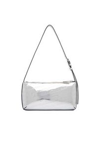 Tommy Jeans Torebka Tjw Must Metallic Shoulder Bag AW0AW18009 Srebrny. Kolor: srebrny. Materiał: skórzane