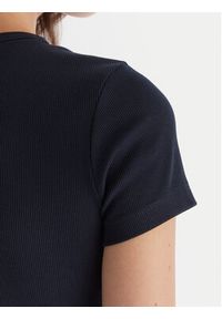Tommy Jeans T-Shirt Badge DW0DW17881 Granatowy Slim Fit. Kolor: niebieski. Materiał: bawełna #5