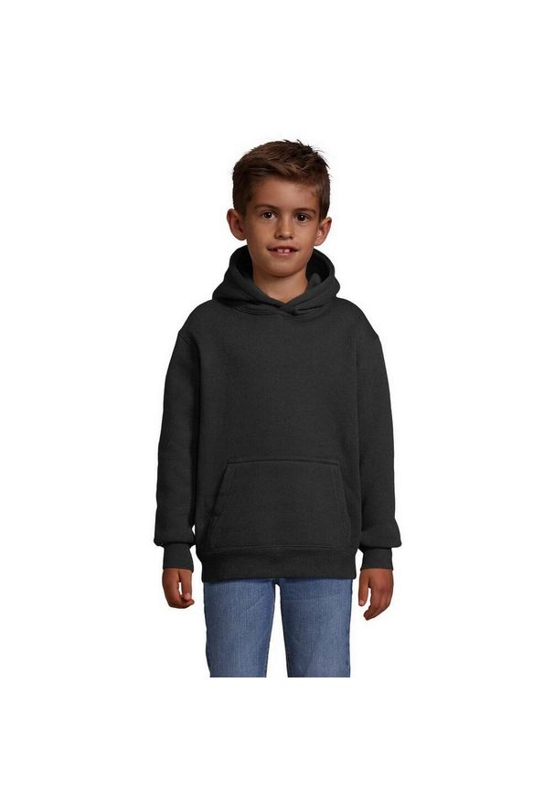 SOL'S - Bluza Z Kapturem Dla Dzieci. Typ kołnierza: kaptur. Kolor: czarny
