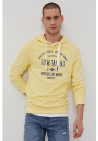 Tom Tailor - Bluza bawełniana. Okazja: na co dzień. Kolor: żółty. Materiał: bawełna. Wzór: nadruk. Styl: casual #1