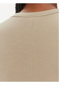 Calvin Klein T-Shirt Modal Rib Ss Tee K20K206404 Beżowy Slim Fit. Kolor: beżowy #5