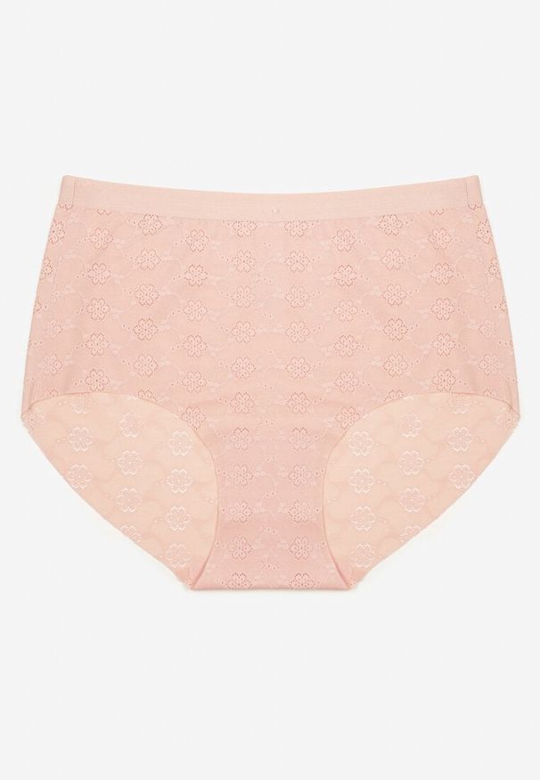 Born2be - Różowa Bielizna Modelująca Majtki z Wysokim Stanem Lilivirae. Stan: podwyższony. Kolor: różowy. Materiał: jeans