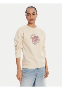 Roxy Bluza Vl Surf Stoked Hoodie Brushed ERJFT05028 Beżowy Regular Fit. Kolor: beżowy. Materiał: bawełna