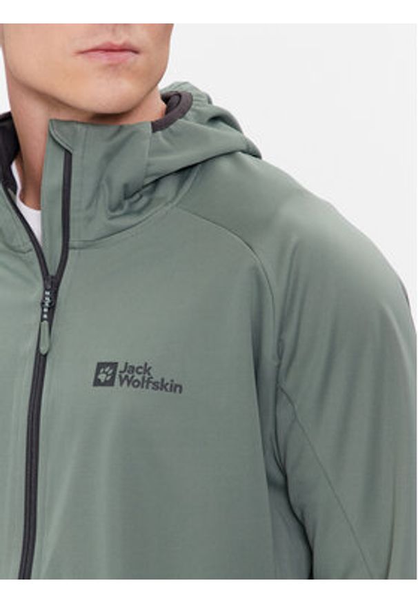 Jack Wolfskin Kurtka softshell Feldberg Hoody 1306922 Zielony Regular Fit. Kolor: zielony. Materiał: syntetyk