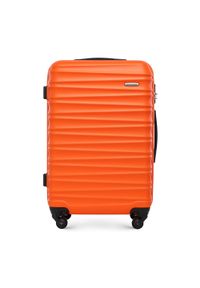Wittchen - Średnia walizka z ABS-u z żebrowaniem pomarańczowa. Kolor: pomarańczowy. Materiał: guma #1