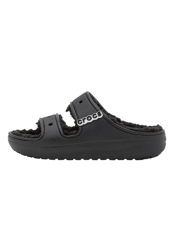 Klapki damskie Crocs Classic Cozzzy Sandal. Zapięcie: bez zapięcia. Kolor: czarny. Materiał: guma, materiał, syntetyk. Sezon: lato. Sport: turystyka piesza