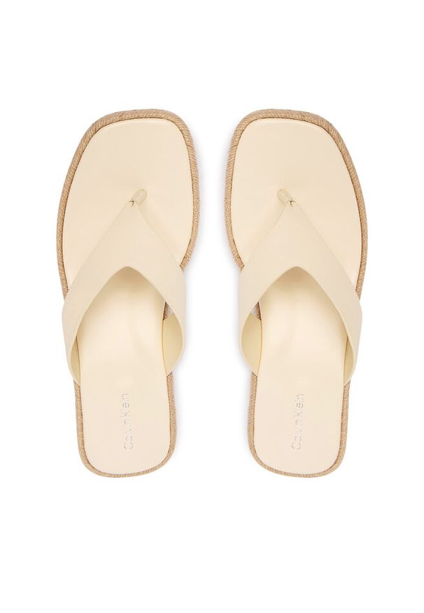 Japonki Calvin Klein. Kolor: beżowy