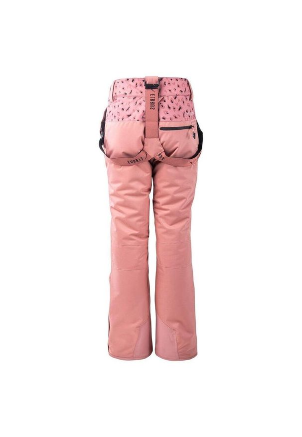 Elbrus - Spodnie Narciarskie Dla Dzieci Balmani Z Nadrukiem Zwierzęcym. Kolor: różowy, wielokolorowy, czarny. Wzór: motyw zwierzęcy, nadruk. Sezon: zima. Sport: narciarstwo