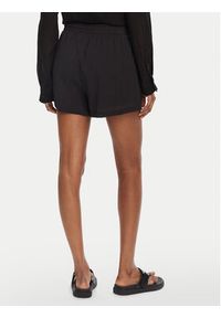 Seafolly Szorty materiałowe Crinkle 55429-SH Czarny Regular Fit. Kolor: czarny. Materiał: bawełna #4