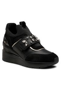 Sneakersy Geox D Zosma C D268LC 08522 C9999 Black. Kolor: czarny. Materiał: skóra
