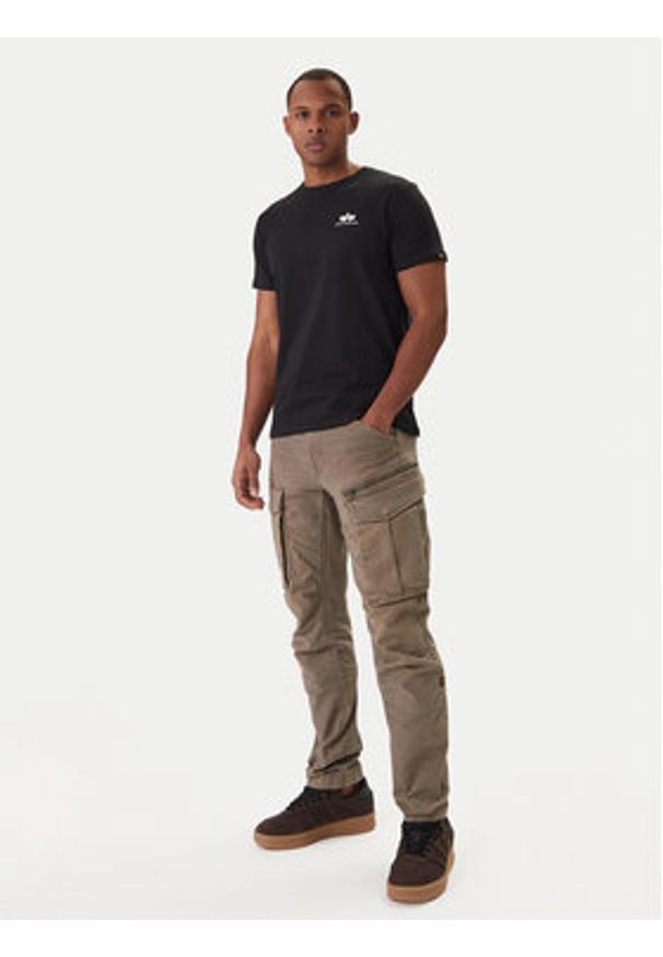 Alpha Industries T-Shirt Basic 188505 Czarny Regular Fit. Kolor: czarny. Materiał: bawełna