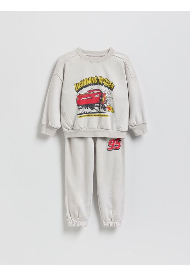 Reserved - Komplet Auta - jasnoszary. Kolor: szary. Materiał: bawełna, dzianina