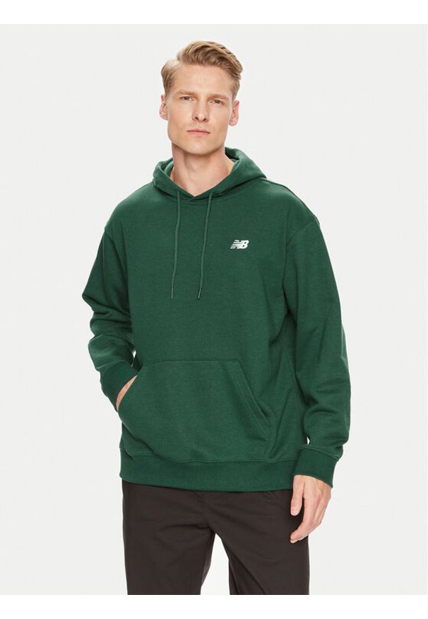 New Balance Bluza Small Logo MT41508 Zielony Regular Fit. Kolor: zielony. Materiał: syntetyk, bawełna